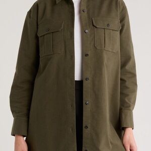 Theory Olive Green Shirt Dress